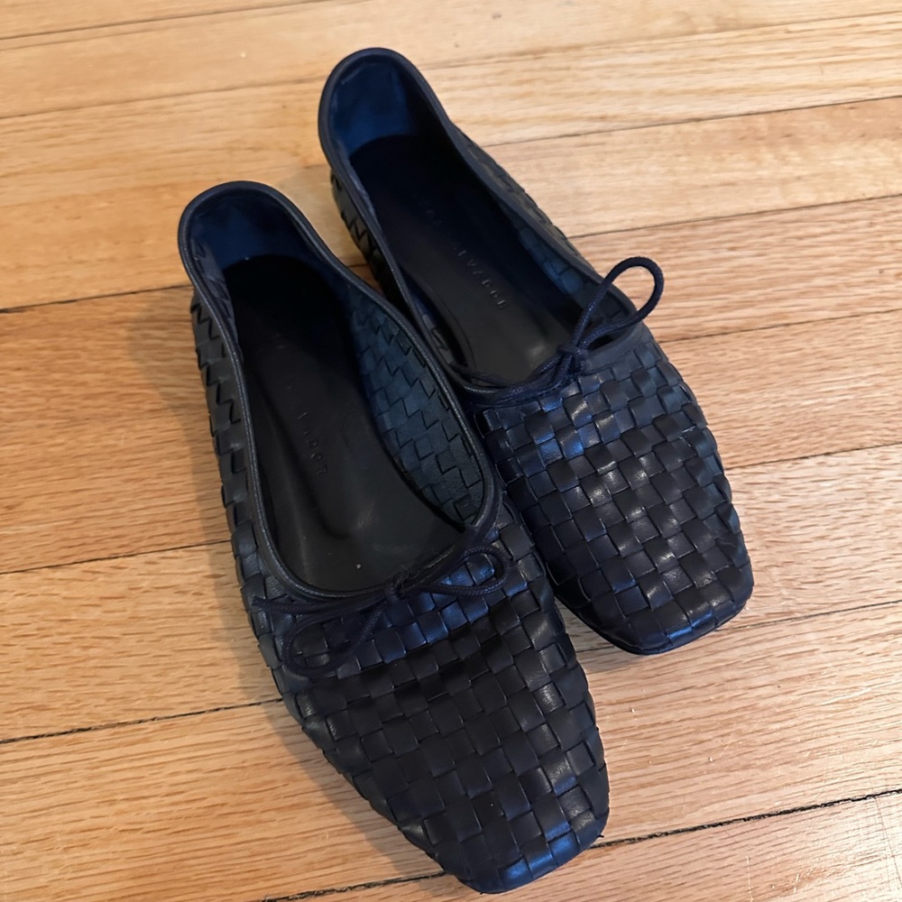 Freda Salvador Black Woven Loafers